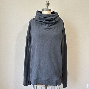 LULULEMON Stress Less Hoodie Cowl Neck in Charcoal Grey Heathered